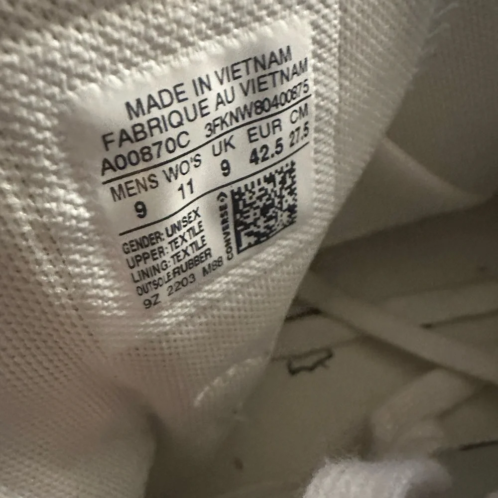 Converse Women's Black and White Platform Sneakers - Picture 3 of 5